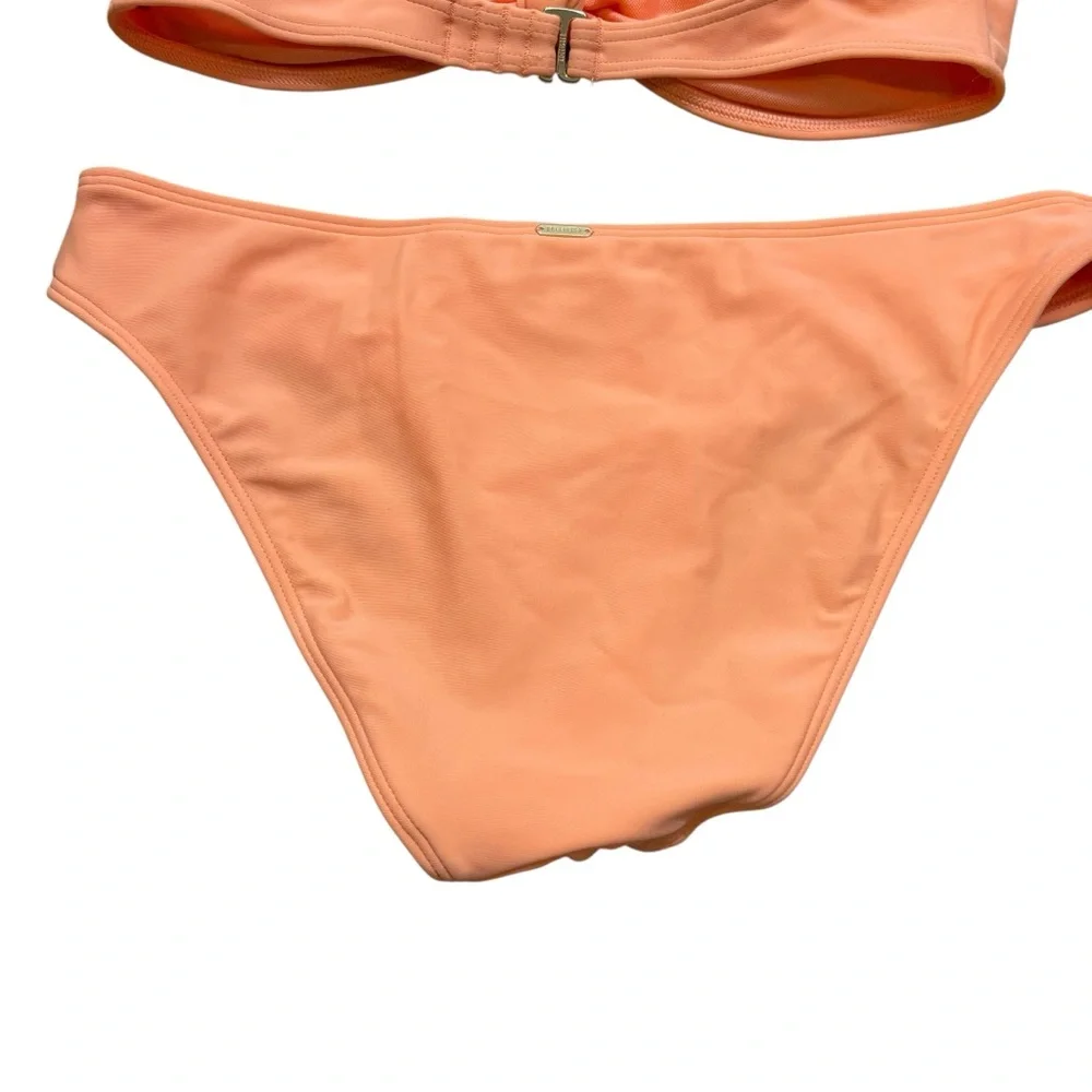Ladies Hollister Swim Light Orange Textured Bikini‎ Swim Suit Size Small